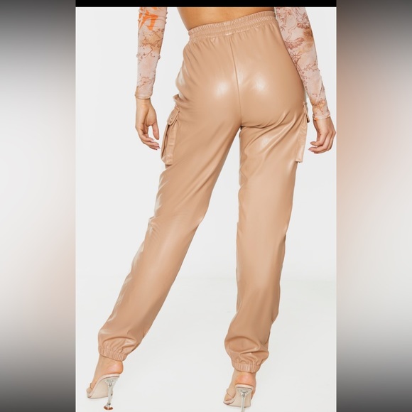 Tall 🤎 Faux Leather Pocket Detail sweatpants 
New 30” - Picture 3 of 9